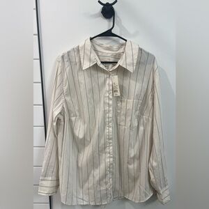 Oversized pinstripe button-down shirt from the brand A New Day.